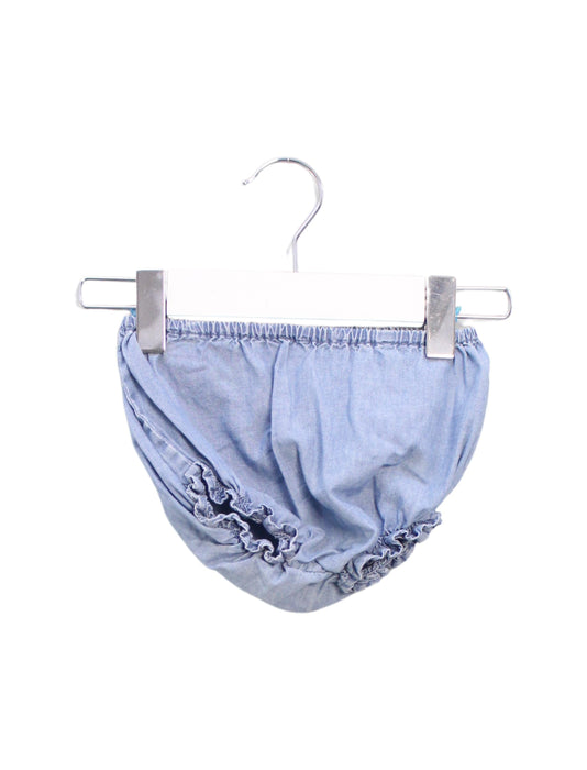 A Blue Bloomers from Seed in size 3-6M for girl. (Front View)