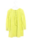 A Yellow Long Sleeve Dresses from Velveteen in size 6T for girl. (Back View)