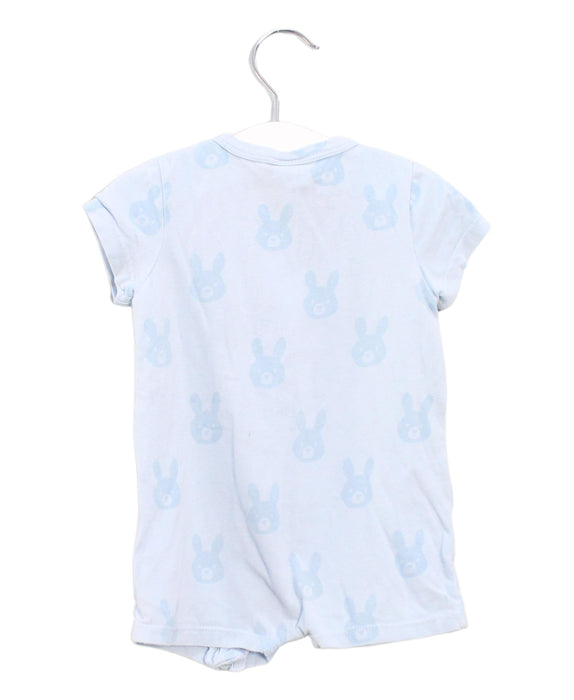 A Blue Short Sleeve Rompers from Seed in size 3-6M for boy. (Back View)
