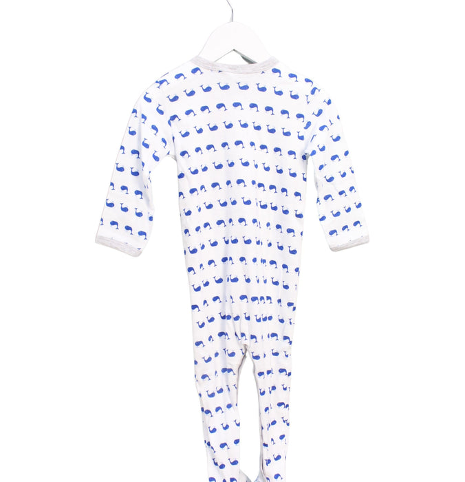 A Blue Long Sleeve Jumpsuits from Petit Bateau in size 12-18M for girl. (Back View)