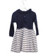 A Navy Long Sleeve Dresses from Petit Bateau in size 3T for girl. (Back View)