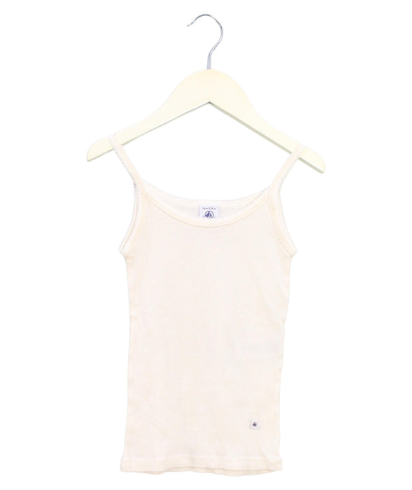A Ivory Sleeveless Tops from Petit Bateau in size 8Y for girl. (Front View)