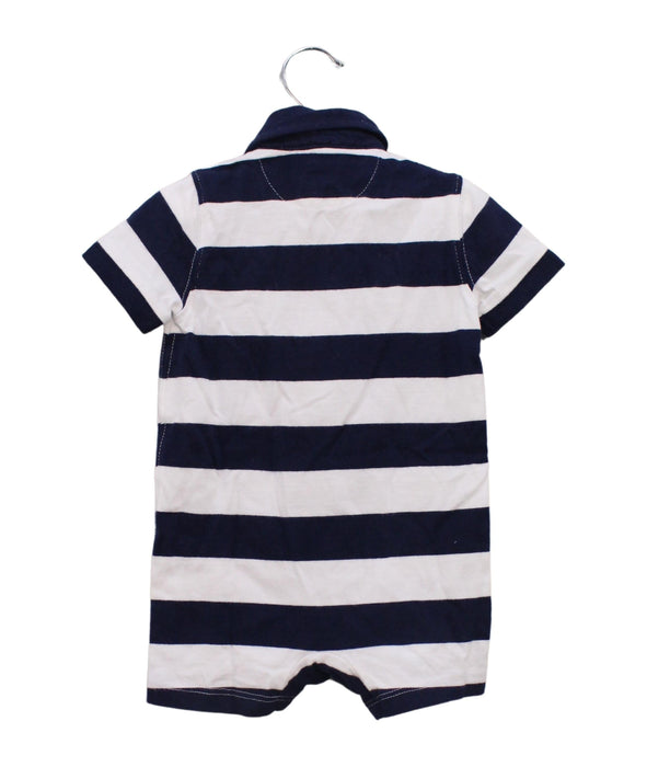 A Navy Short Sleeve Rompers from Ralph Lauren in size 3-6M for boy. (Back View)