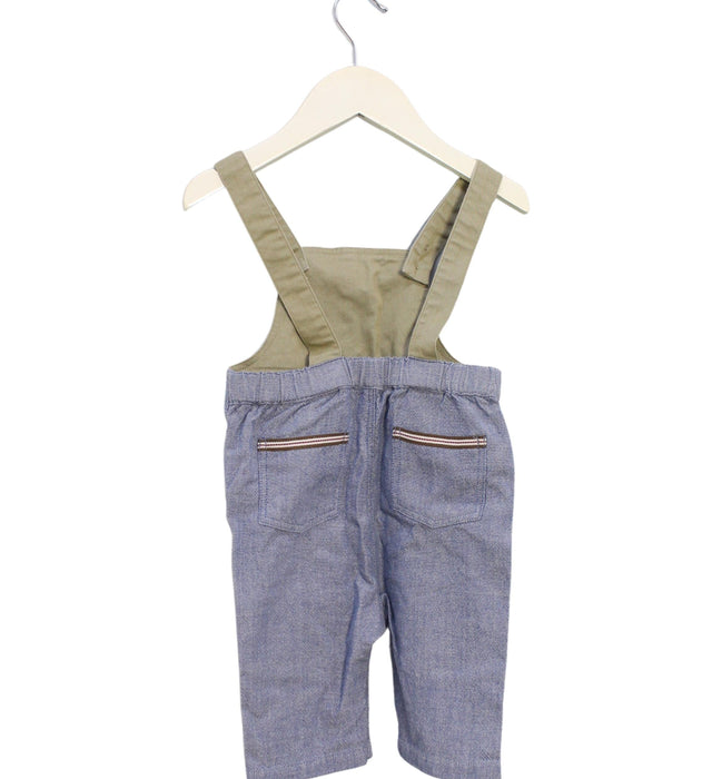 A Blue Long Overalls from Velveteen in size 3-6M for boy. (Back View)