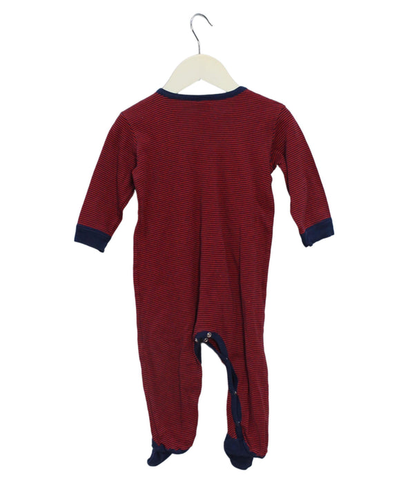A Red Long Sleeve Jumpsuits from Petit Bateau in size 6-12M for boy. (Back View)
