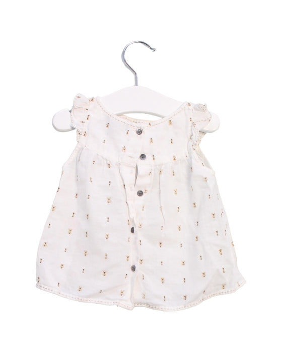 A White Sleeveless Tops from Velveteen in size 6-12M for girl. (Back View)
