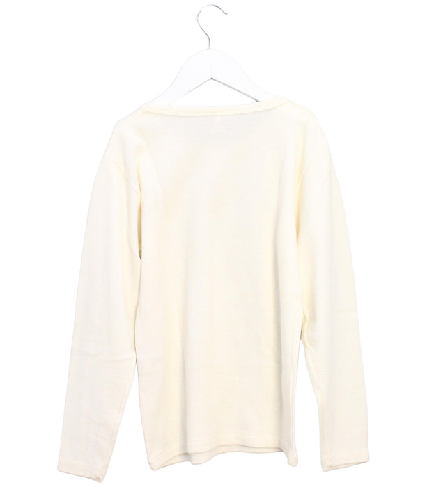 A Ivory Long Sleeve Tops from Petit Bateau in size 12Y for girl. (Back View)