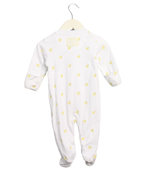 A White Long Sleeve Jumpsuits from Jojo Maman Bébé in size 3-6M for boy. (Back View)