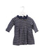A Navy Long Sleeve Dresses from Petit Bateau in size 6-12M for girl. (Front View)