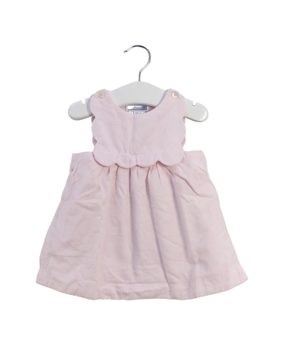 A Pink Sleeveless Dresses from Jacadi in size 3-6M for girl. (Front View)
