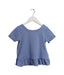 A Blue Short Sleeve Tops from Petit Bateau in size 4T for girl. (Front View)