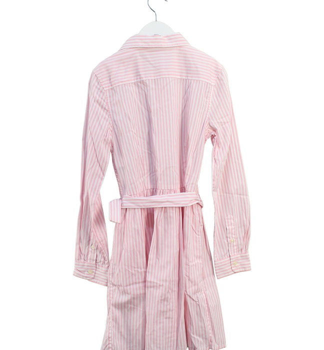 A Pink Long Sleeve Dresses from Polo Ralph Lauren in size 10Y for girl. (Back View)