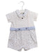 A White Short Sleeve Rompers from Armani in size 0-3M for boy. (Front View)