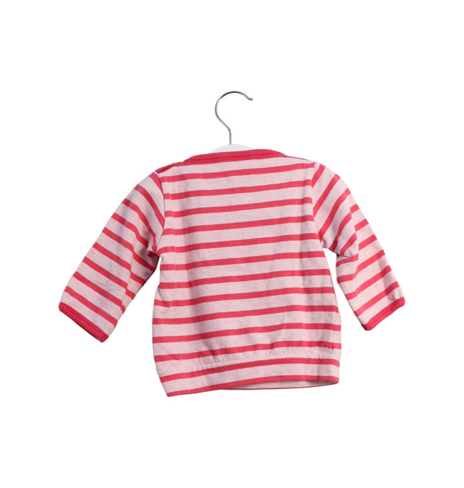 A Pink Long Sleeve Tops from Petit Bateau in size 3-6M for girl. (Back View)