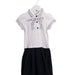 A White Short Sleeve Dresses from Patachou in size 5T for girl. (Front View)