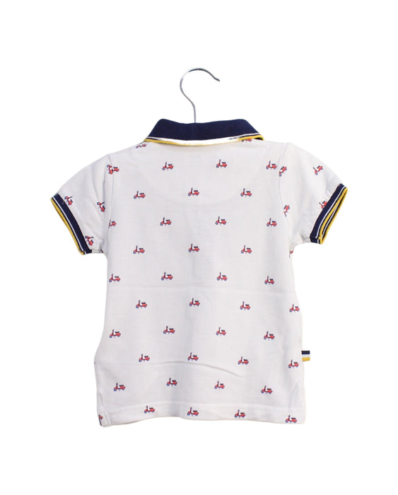 A White Short Sleeve Polos from Mayoral in size 6-12M for boy. (Back View)